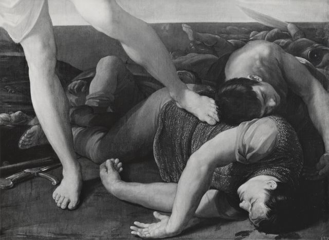 A. Villani e Figli — Guido Reni. Sansone vittorioso (Part. di un filisteo). Bologna - Pinacoteca — particolare, filistei